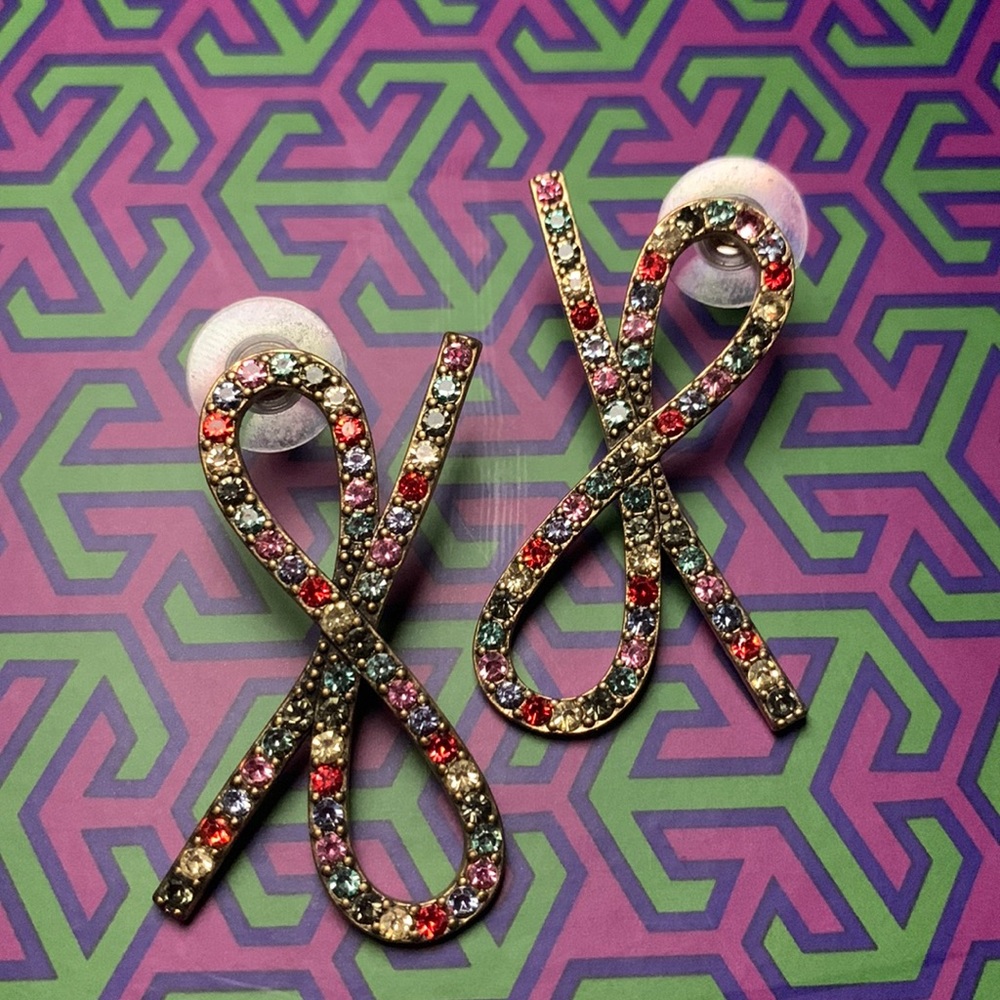 J. Crew colorful ribbon earrings
